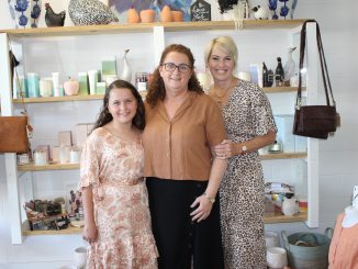 The team from Our Little Shop - Zarley Philp, Jacqui Stephan and Karen Dickson.