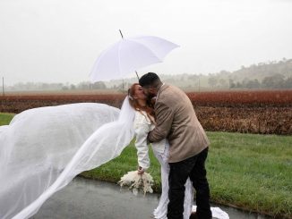 Newlyweds Erin and Scott Keys celebrate their rainy wedding at Kerry. Photo by Gemma Nevin Photography.