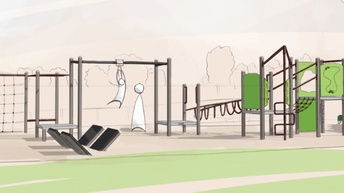 Proposed design - Rathdowney Memorial Grounds playground upgrade. Supplied.