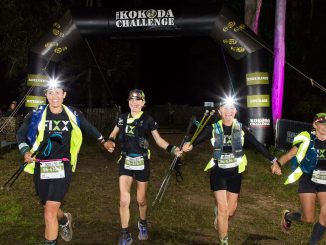 Bo Morley (left) and teammates cross the finish line. Photo by SOK Images