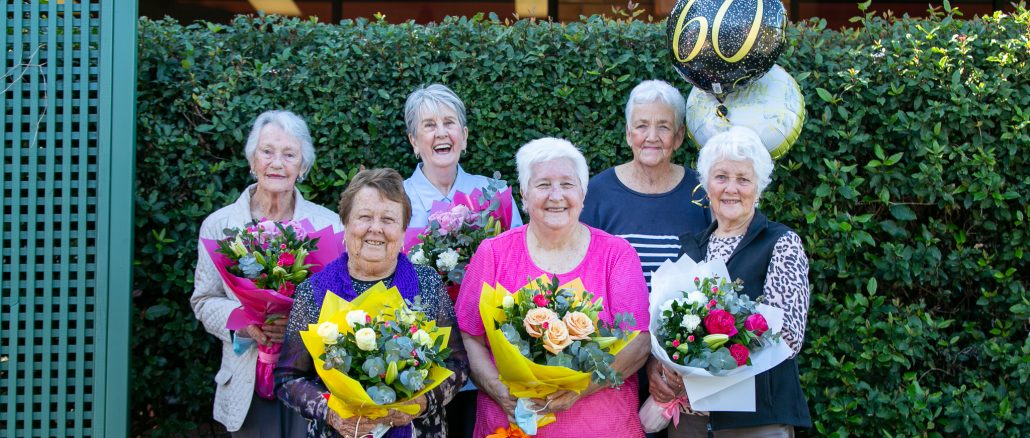 Long serving Beaudesert Hospital Auxiliary volunteers Therese Cahill, Beatrice Flesser, Pat Burnett, Lyn Loweke, Ros Lahey and Patricia Castles.