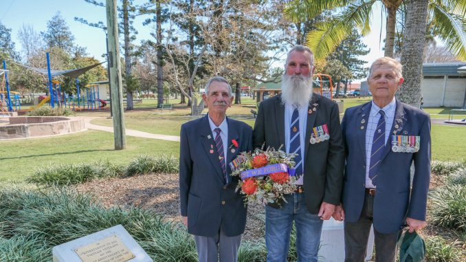 Vietnam Veterans Les Allen, Barry Fisher and Steve Mackie.