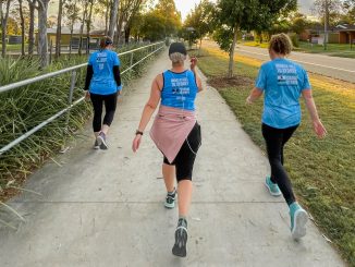 Here are a few locals on a mission, striding it out around Beauy for the recent Run Against Violence virtual challenge.