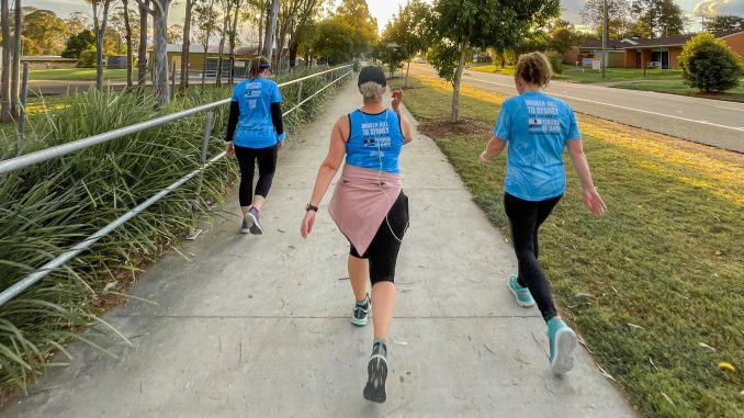 Here are a few locals on a mission, striding it out around Beauy for the recent Run Against Violence virtual challenge.