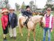 Chief Horse Steward Leonie Walsh, pictured with ring announcer Angus Lane, Naia McKeagg and Kate Harrison at the 2022 Beaudesert Show.