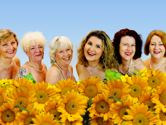 Robyn Ryan (left) and fellow Calendar Girls cast members. Photo supplied by Julie Collins Photo-Film
