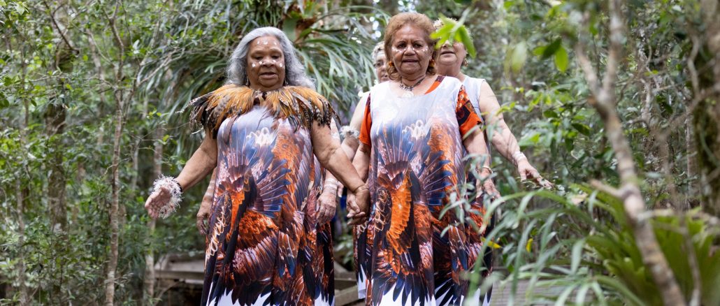 Mununjali Traditional Elders Aunty Sue Blanco and Aunty Delores Paulson at the EmpowHER launch.