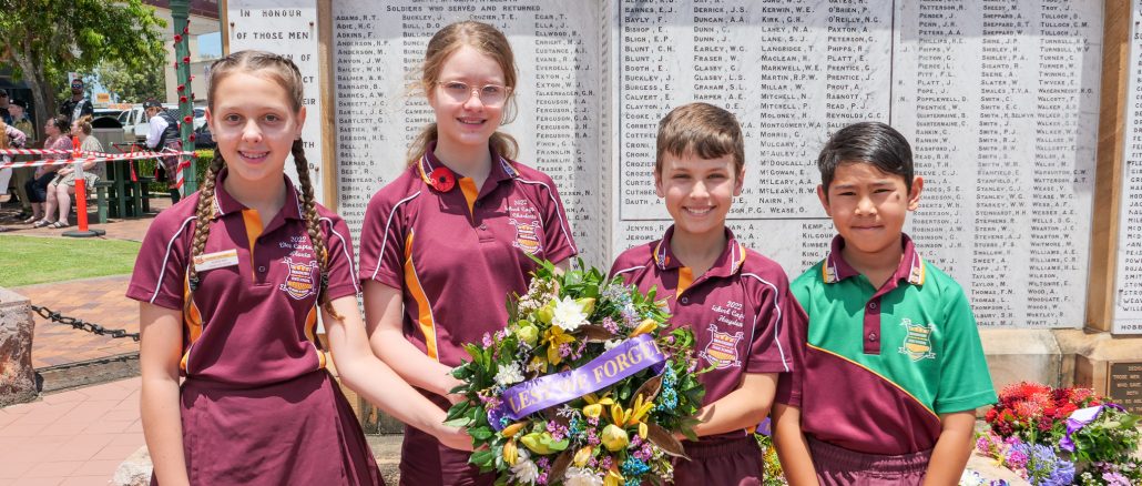 Alexis Day, Charlotte Connell, Hayden Griffin and Kelly Manwarring, Beaudesert State School.