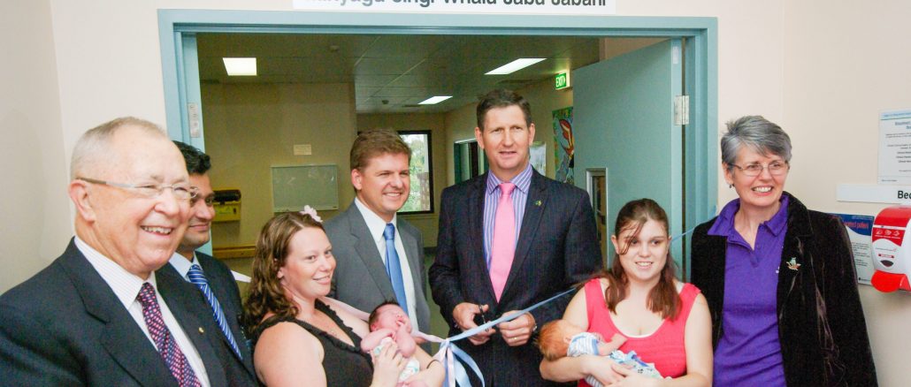 Celebrating the reopening of maternity services in 2014 after a hard-fought community battle. Photo by Dr Michael Rice.