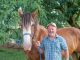 Geoff Youll and Millie the clydesdale.