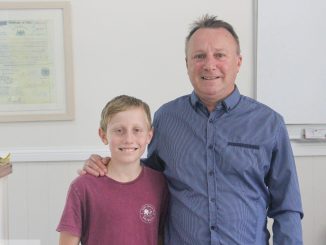 Arch Moores (right) with his son Bailey