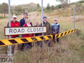 Duck Creek Road advocates Dick Moloney, Peter and Mary Rohan, Sally and Michael Undery and Jodie O’Reilly
