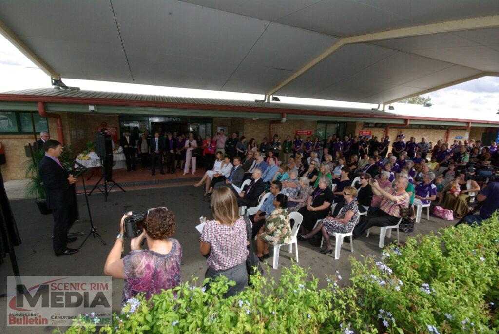 Former Health Minster Lawrence Springbrorg reopens Beaudesert Hospital maternity unit in 2014. Image supplied. 