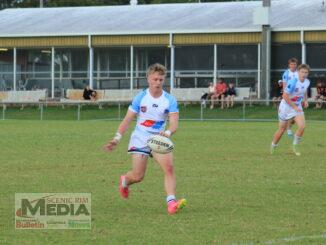 Kingfishers U18s played a hard, physical game against Currumbin. Photo by Emily Livingston.