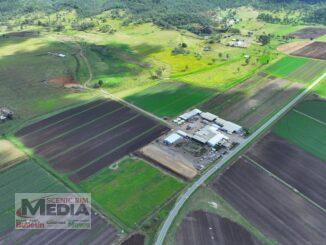 Aerial photograph of Scenic Rim Agricultural Industrial Precinct site. Image supplied.