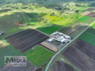 Aerial photograph of Scenic Rim Agricultural Industrial Precinct site. Image supplied.