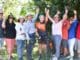 o Perry (centre) with some of her local supporters. Image supplied.