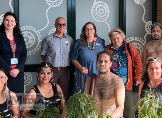 The Song Lines artwork celebrates Beaudesert Hospital’s partnership with Indigenous people. Image supplied.