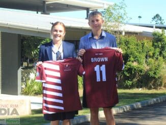 REPRESENTING QUEENSLAND: Hannah and her brother Tobi Brown.