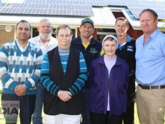 (front row) Atul Kumar Singh, Judy Wood, Dorothy Murphy and Steve Ryan. (back row) Fred McDonald, Brad Ryan and Clint Spence