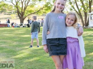 Cousins Maddy Garratt, 13, and Florence Thurlow, 7 (sixth generation of the Ward family)