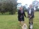 Cr Jennifer Sanders and Cr Amanda Hay with Cheddar and Penny.