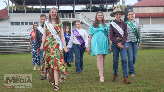 Beaudesert Show Ambassador entrants. Photo by Keer Moriarty.