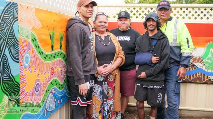 Artist Kim Williams (second from left) with sons Nickeeta, Adrian Junior and Jasper Gray and husband Adrian