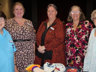 Incoming committee - Penny Sherrin, Charmaine Lamond, Rosemary Ryan, Linda Lynch and Dinah Buchanan