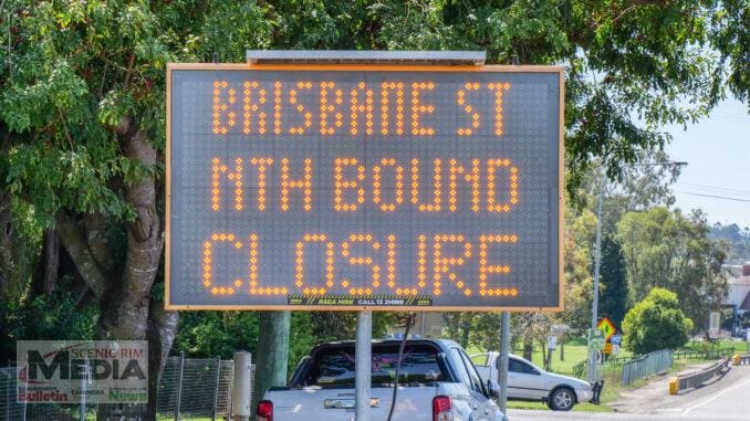 Brisbane Street northbound lane is closing from early September