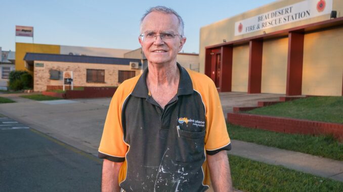 Beaudesert Historical Society Treasurer Tom Plunkett at what is believed to be the site of the first town lot